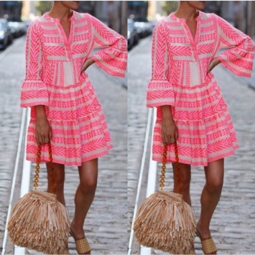 Devotion TWINS (Anthropologie) Neon Pink dress (or cover up)